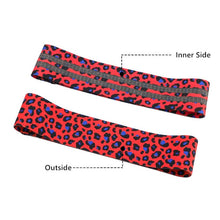 Load image into Gallery viewer, Unisex Leopard Print Yoga Squat Circle Loop Hips Resistance Bands Elastic Workout Fitness Equipment