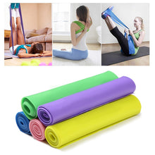 Load image into Gallery viewer, 1.5m Elastic Yoga Pilates Rubber Stretch Exercise Band Elastic Resistance Workout Bands Exercise For Arm Back Leg Fitness