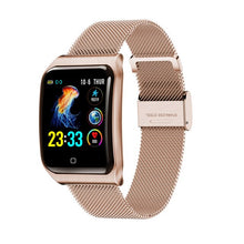 Load image into Gallery viewer, Stainless Steel LED Screen Smart Band Blood Pressure Heart Rate Monitor Smart Watch Health Wristband Home Health Care