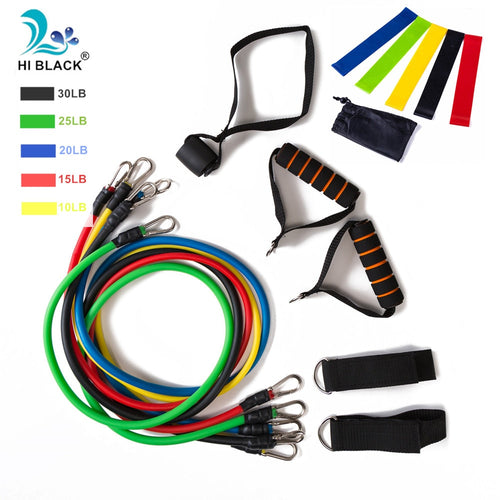 Resistance Band Set 17Pcs Gym Strength Training Rubber Loops Band Workout Fintess Exercise Bands Door Anchor Ankle Strap