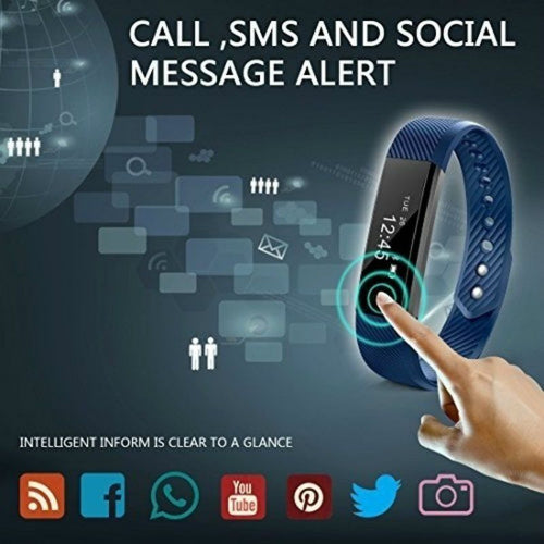 Fitness Tracker/Step Counter/Activity Monitor Band/Alarm Clock Vibration Wristband For IOS Android